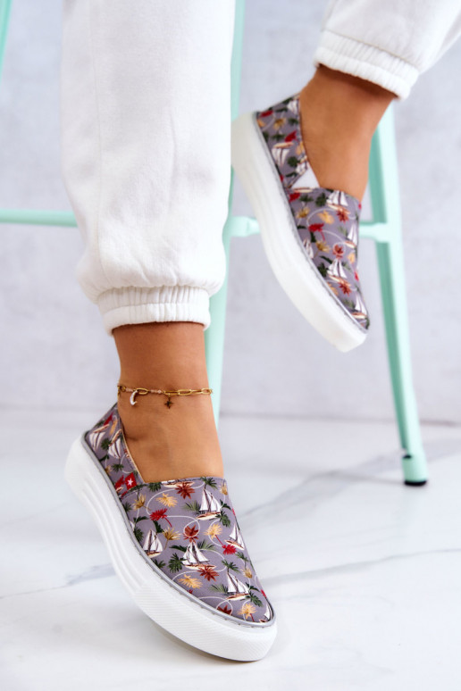 Zapatillas Slip On Memory Foam Big Star JJ276015 color gris