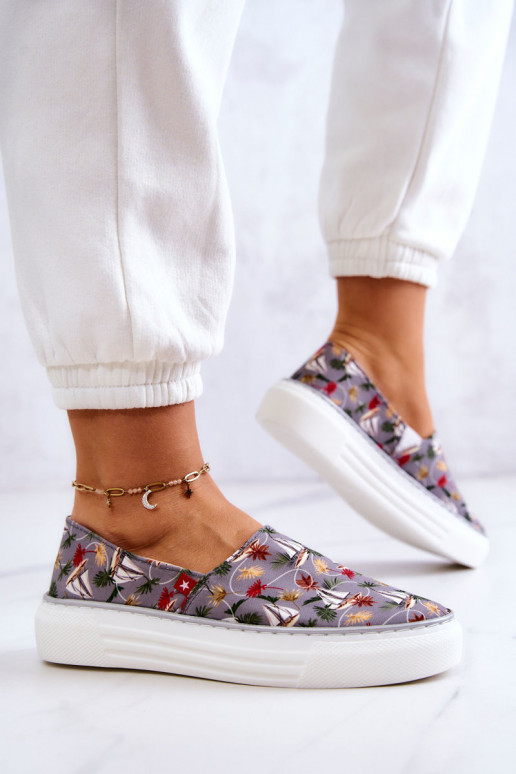 Zapatillas Slip On Memory Foam Big Star JJ276015 color gris