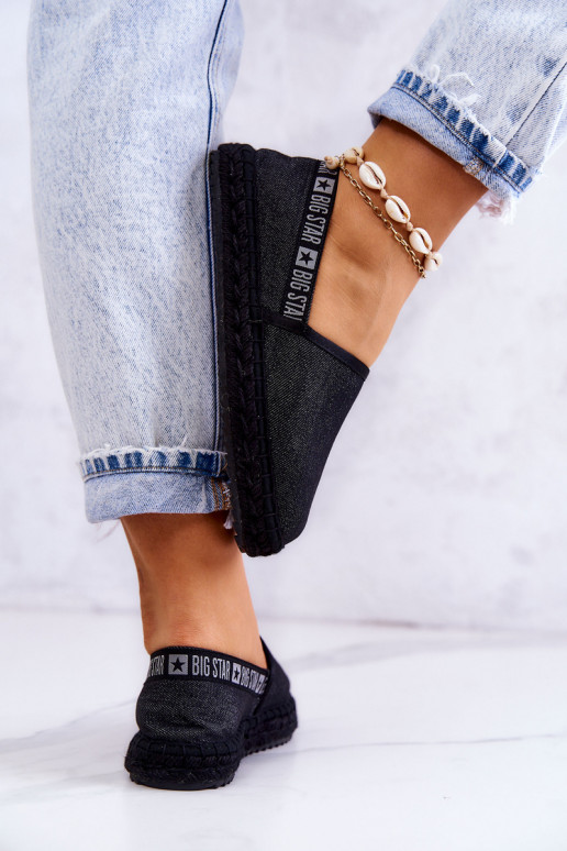 Alpargatas de tela del resistente modelo Big Star JJ274878 en color negro Alpargatas de tela del resistente modelo Big Star JJ274878 en color negro