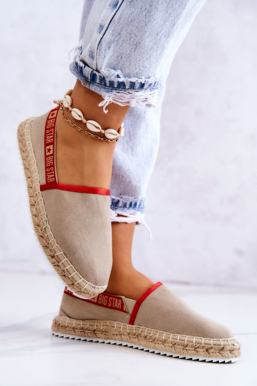 Alpargatas de tela del resistente modelo Big Star JJ274879 beige