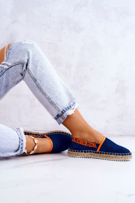 Alpargatas de tela con atrevido modelo Big Star JJ274877 azul oscuro