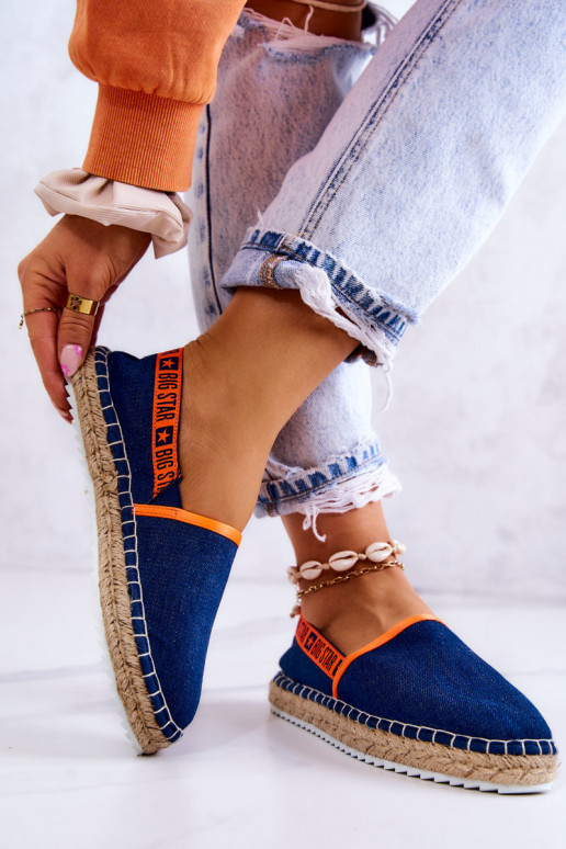 Alpargatas de tela con atrevido modelo Big Star JJ274877 azul oscuro Alpargatas de tela con atrevido modelo Big Star JJ274877 azul oscuro