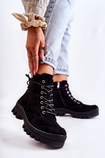 Botas de ante color negro Layden