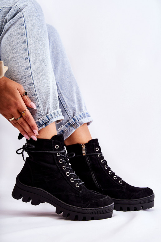 Botas de ante color negro Layden Botas de ante color negro Layden