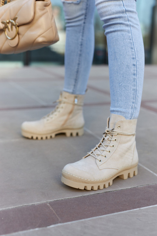 Botas confeccionadas en ante zapatos color gris Layden