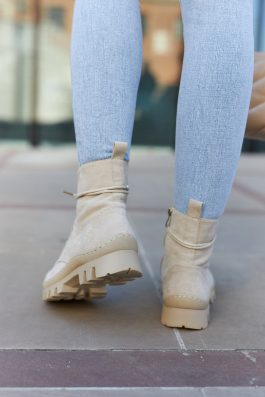 Botas confeccionadas en ante zapatos color gris Layden