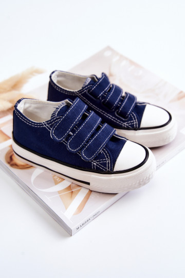 Zapatos Casual Niño Bernie con Cierres Adhesivos en Azul Marino 2