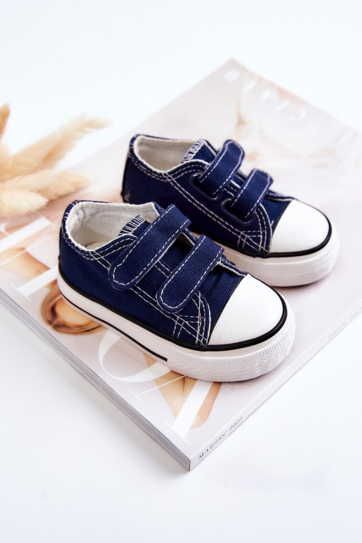 Zapatos Casual Niño Bernie con Cierres Adhesivos en Azul Marino