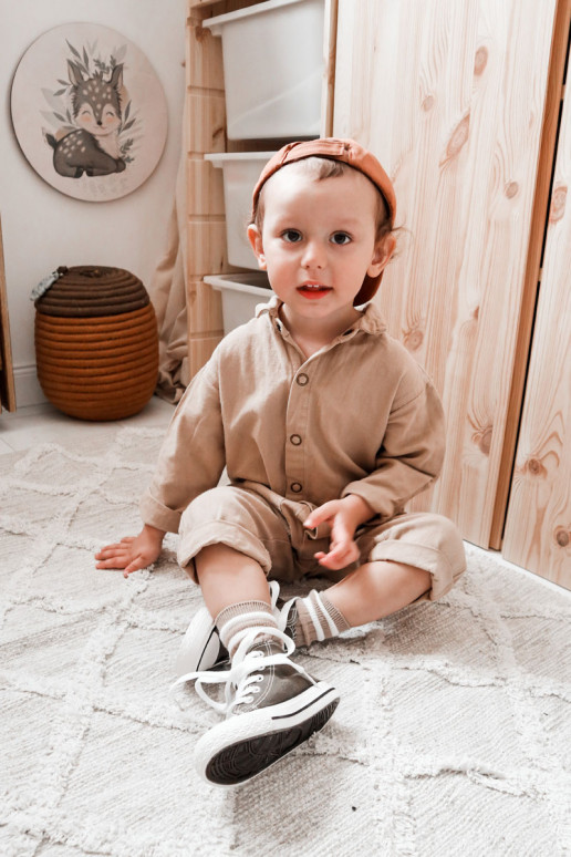 Zapatos de ocio infantil con suela en color caqui Filemon