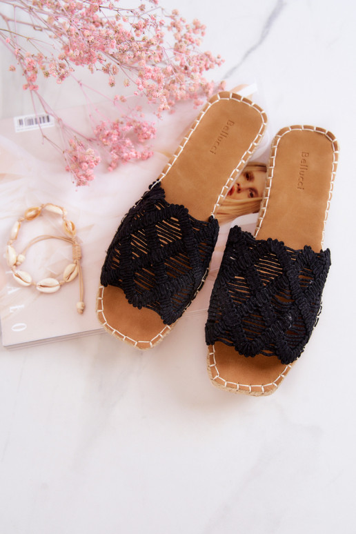 Pantuflas ligeras color negro Polly