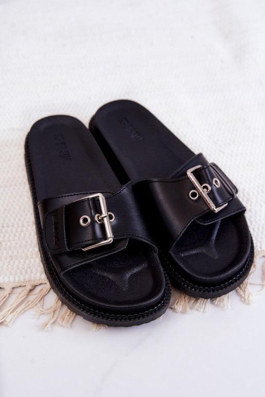 Pantuflas de mujer modelo clásico Big Star JJ274A307 color negro