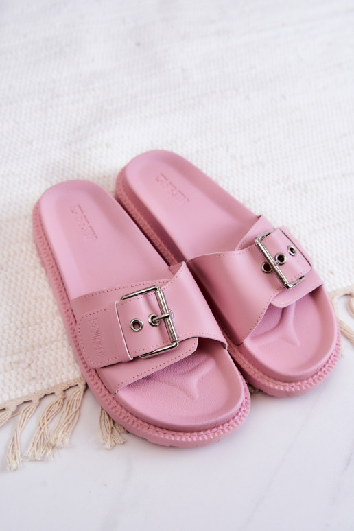 Pantuflas de mujer modelo clásico Big Star JJ274A308 color rosa