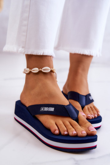 Pantuflas Big Star JJ274A331 azul oscuro