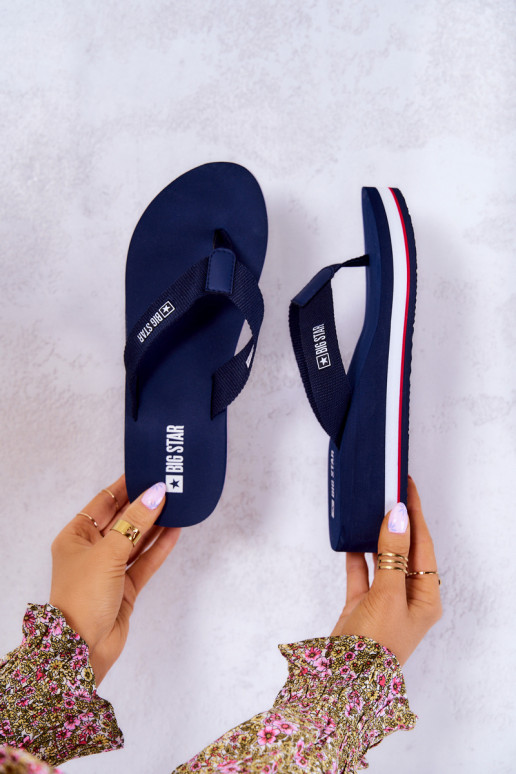 Pantuflas Big Star JJ274A331 azul oscuro