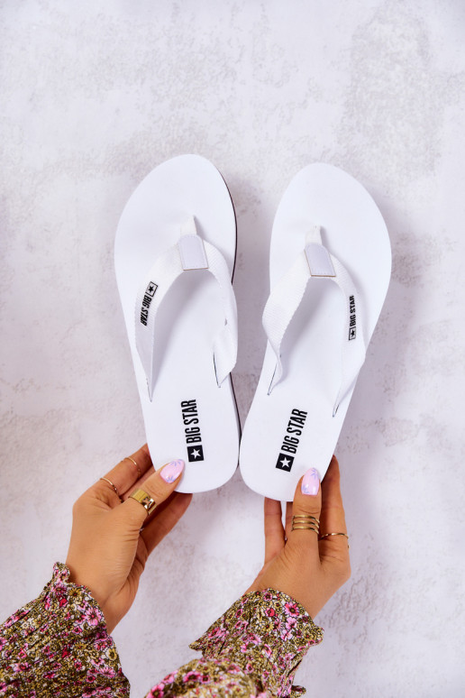 Pantuflas Big Star JJ274A333 color blanco