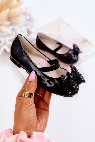 Bailarinas con cintas en color negro Zolly