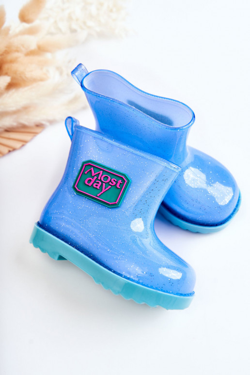 Botas de goma para niños color azul Rain