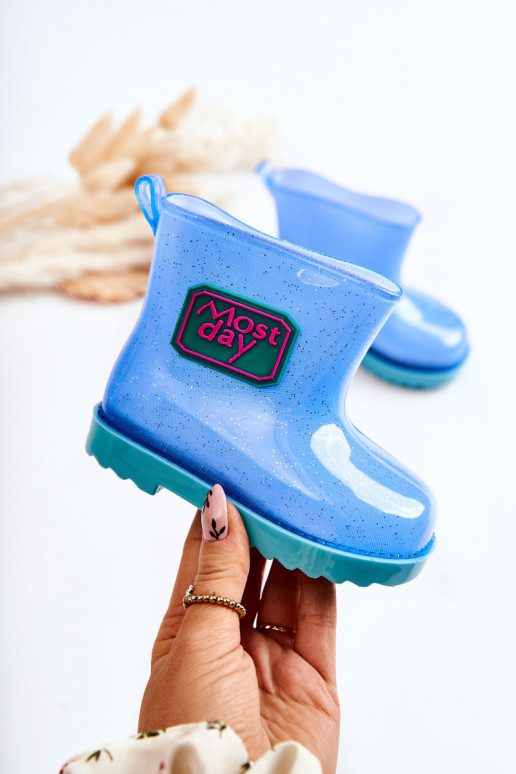 Botas de goma para niños color azul Rain