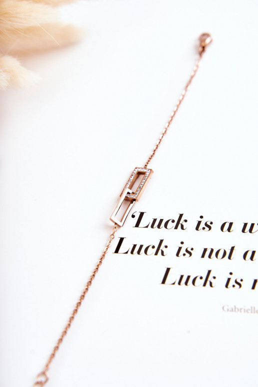 Pulsera con ojos brillantes en oro rosa Pulsera con ojos brillantes en oro rosa