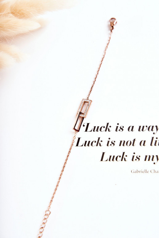 Pulsera con ojos brillantes en oro rosa Pulsera con ojos brillantes en oro rosa