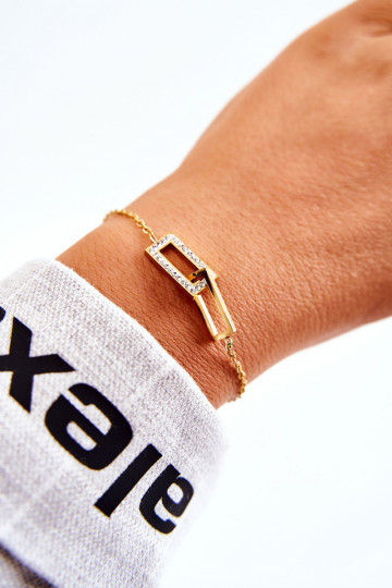 Pulsera de mujer con ojos brillantes en color dorado. 2