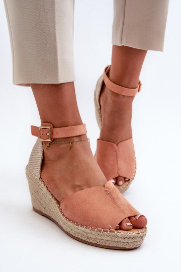Sandalias con plataforma Delia rosa claro 2
