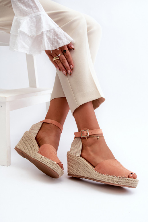 Sandalias con plataforma Delia rosa claro