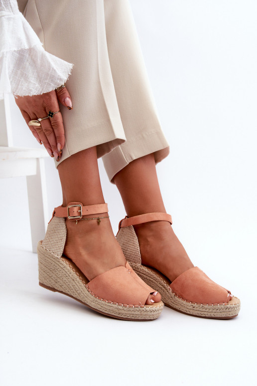 Sandalias con plataforma Delia rosa claro