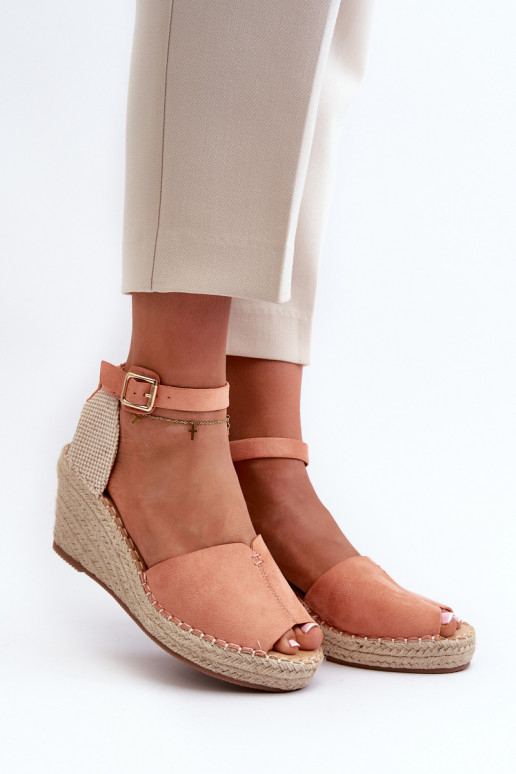 Sandalias con plataforma Delia rosa claro
