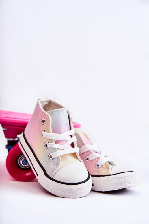 Deportivas blancas con suela en varios colores Blanka
