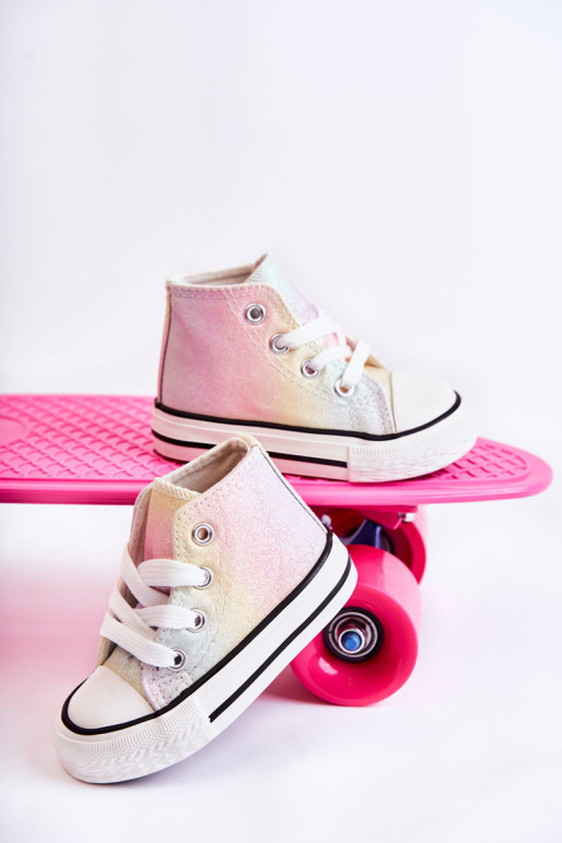 Deportivas blancas con suela en varios colores Blanka