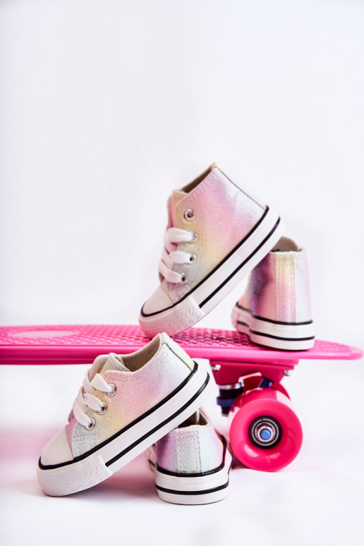 Deportivas blancas con suela en varios colores Blanka