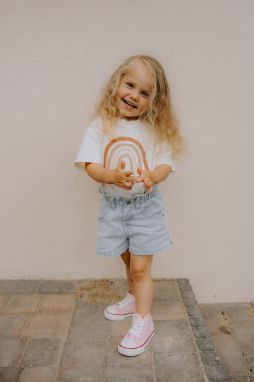 Zapatos de ocio infantil con tacón color rosa Mona 2