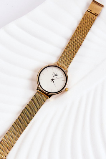 Reloj Mujer Michel John Color Blanco-oro