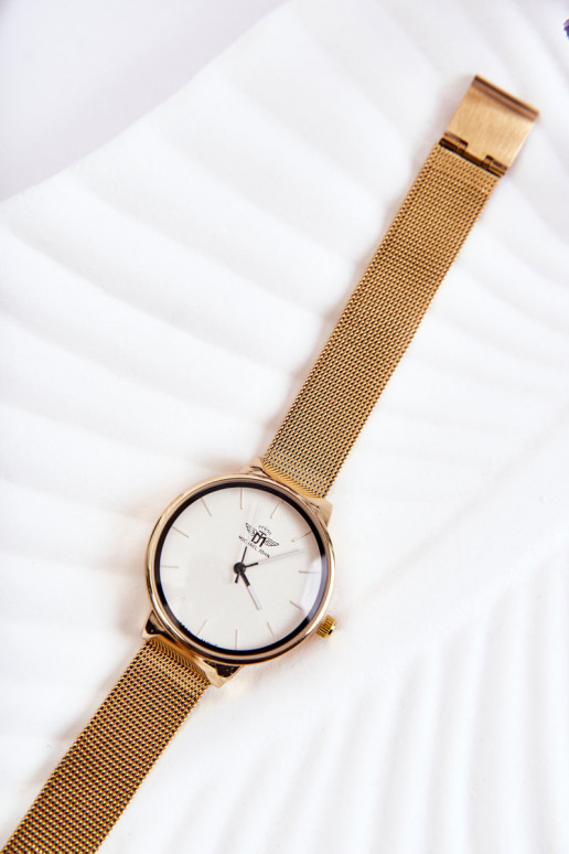 Reloj Mujer Michel John Color Blanco-oro