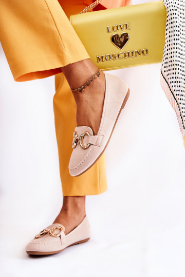 Mocasines con adornos beige Reality 2