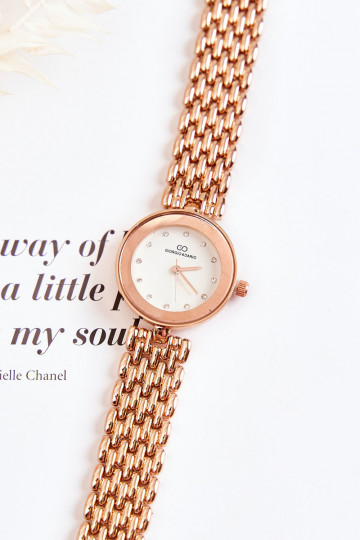 Reloj de mujer Giorgio & Dario con ojos brillantes en oro rosa