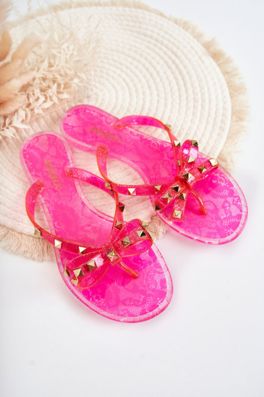 Pantuflas de goma Monise elegantes en color rosa