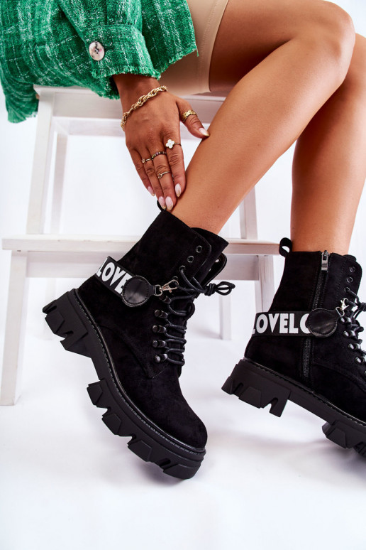 de gamuza Botas con calentamiento de color negro Danity de gamuza Botas con calentamiento de color negro Danity