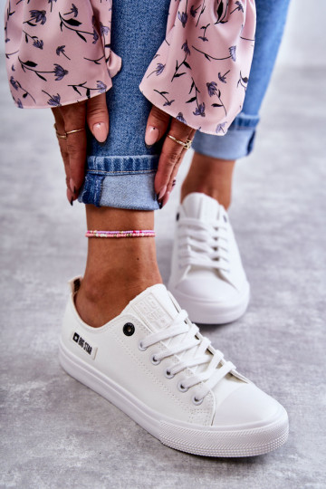 zapatillas suela plana Big Star KK274010 color blanco