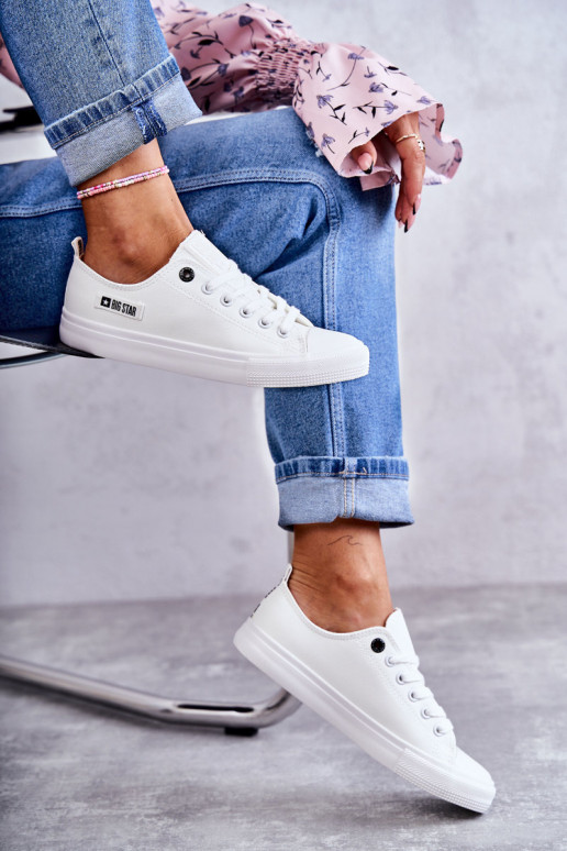 zapatillas suela plana Big Star KK274010 color blanco