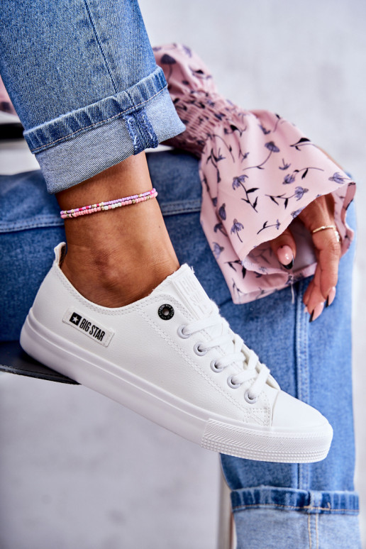 zapatillas suela plana Big Star KK274010 color blanco
