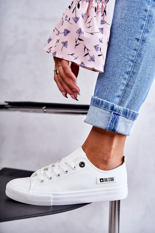 zapatillas suela plana Big Star KK274010 color blanco