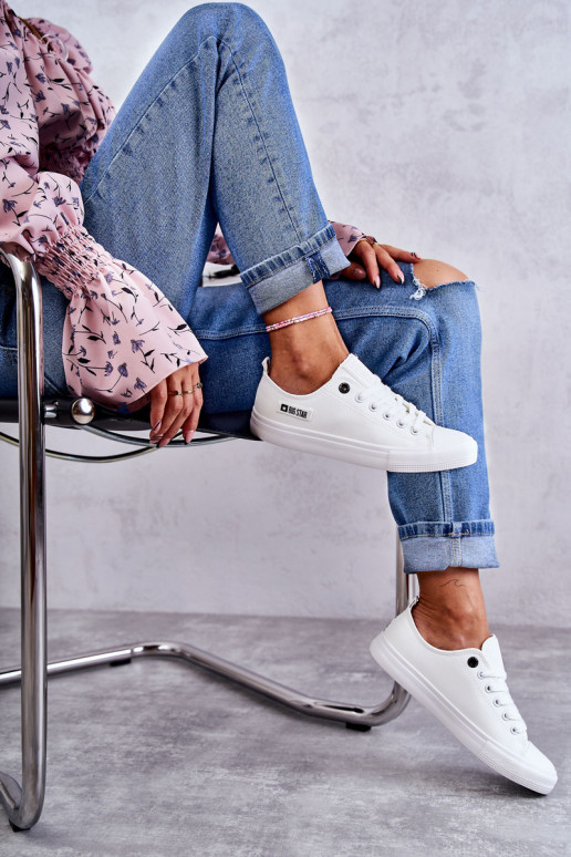zapatillas suela plana Big Star KK274010 color blanco