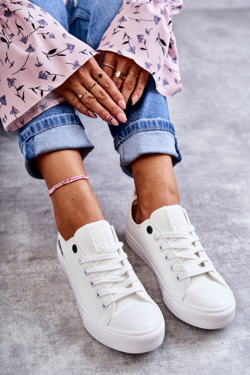 zapatillas suela plana Big Star KK274010 color blanco