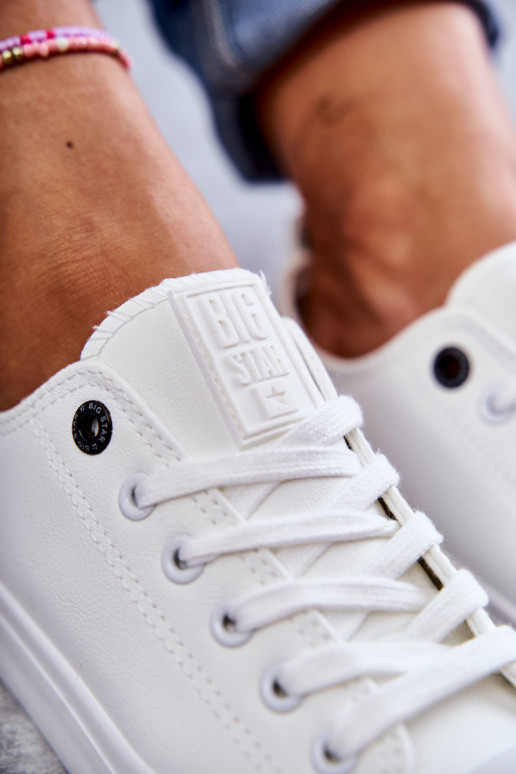zapatillas suela plana Big Star KK274010 color blanco