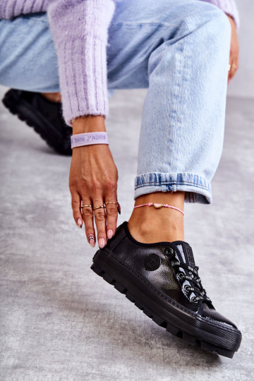 Zapatos casual con efecto lacado Big Star KK274044 color negro