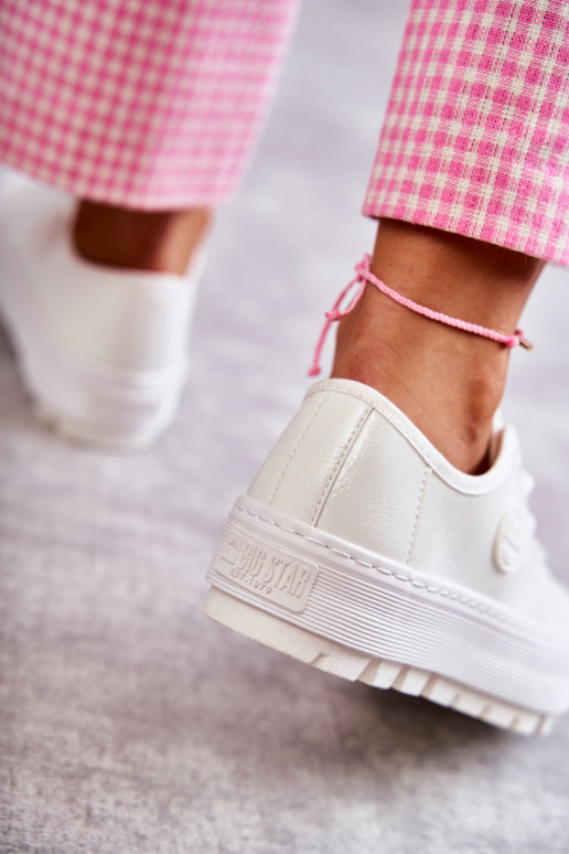 Zapatos casual con efecto barniz Big Star KK274045 color blanco Zapatos casual con efecto barniz Big Star KK274045 color blanco