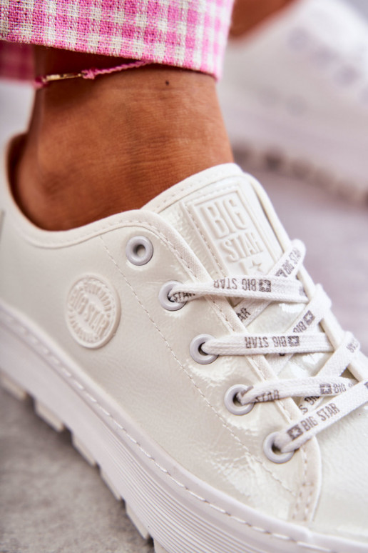 Zapatos casual con efecto barniz Big Star KK274045 color blanco Zapatos casual con efecto barniz Big Star KK274045 color blanco
