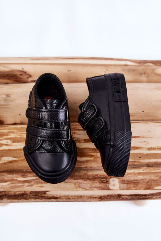 Calzado casual infantil con cierres adhesivos BIG STAR KK374090 negro